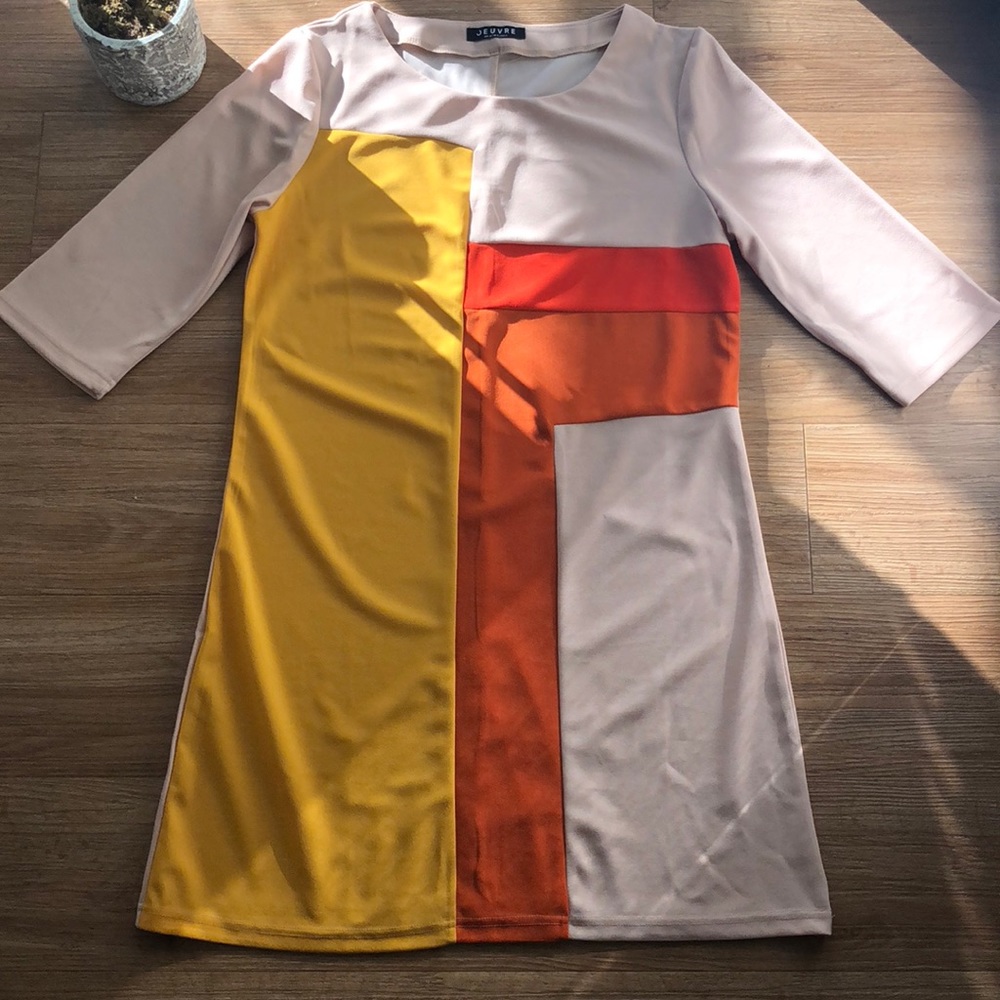 JEUVRE || Multi-colored Mini Dress